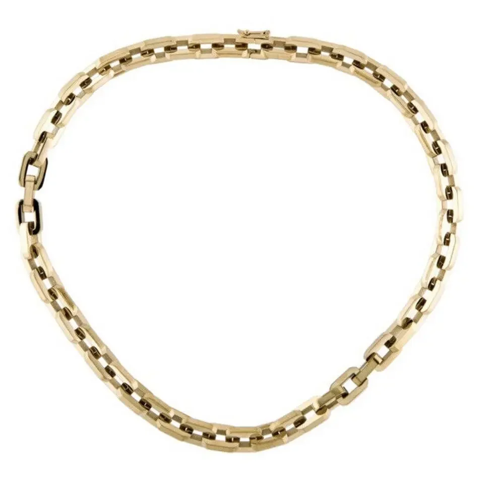 Eddie Borgo 12K Gold Plated Supra Link Polished Collar Chain‎ Necklace New